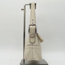 COACH One-Shoulder Bag Accessory Pouch Leather White #QY5KVA