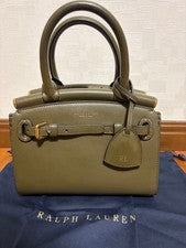 RALPH LAUREN RL50 Mini Satchel 2-Way Handbag, Khaki #QY2LZL