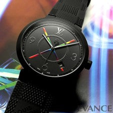 Weekly Special: LOUIS VUITTON Tambour Slim Rainbow QA113 Black Men's Wat #QYCFMJ
