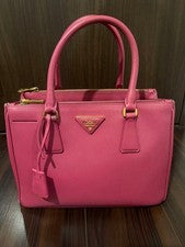 PRADA Saffiano 2-way Handbag Pink #QYBTKQ