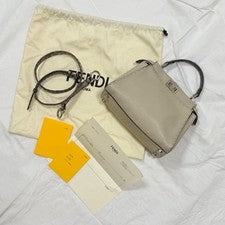 FENDI Selleria Mini Peekaboo (Still in shape) Gray Leather #QYEDFM