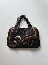 Dior Black Gaucho Leather Shoulder Bag #QY0NUN