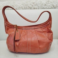 Old Coach COACH Leather One-Shoulder Bag Orange 12235 #QYKL0O