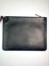 CHRISTIAN LOUBOUTIN Leather Bag with Attached Pouch Clutch Bag Black #QYD2QW