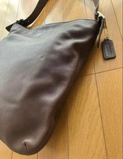 Old Coach Shoulder Bag, Made in USA, Brown Glovetanned Leather #QY4IS8