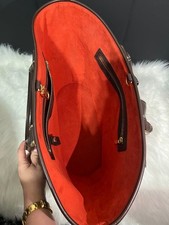 LOUIS VUITTON Damier canvas handbag, brown/orange #QY8UPK