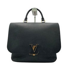 LOUIS VUITTON 2-way handbag, black with gold hardware (LV hardware) #QYCOSE