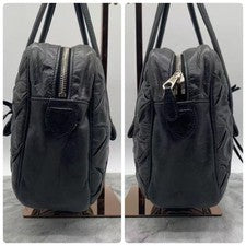 Balenciaga The Matelassé Leather Mini Boston Handbag, Black #QY7AZZ