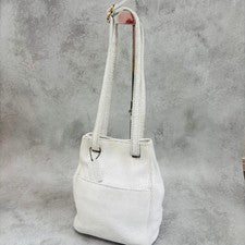 COACH Old Coach Shoulder Bag 2-Way Leather White #QYKL5F