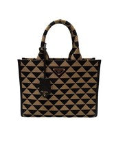 PRADA Symbol Jacquard Fabric Handbag Small #QYB6CN