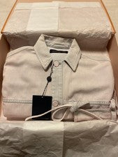 Louis Vuitton Bleached Denim Shirt with Removable Pocket New Unused