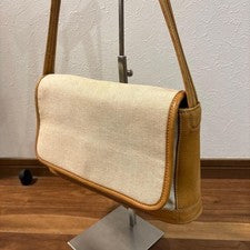 COACH Old Coach Canvas x Leather Shoulder Bag, Made in USA #QY8LBP