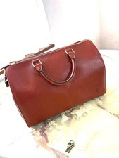 LOUIS VUITTON Epi Speedy Handbag Brown #QY09DC