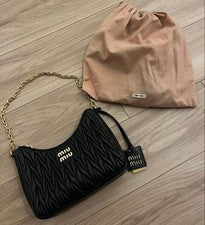 miu miu black shoulder bag