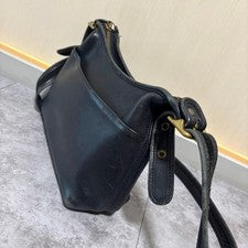Old COACH Leather Shoulder Bag, Black #QYEDLL