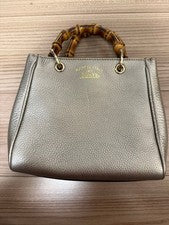Gucci Bamboo Handbag, Metallic Silver #QYGY0O