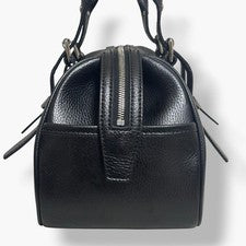 Burberry Mini Boston Bag, Leather, Grained Leather, Nova Check Pattern, #QY7K3D