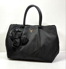 PRADA Flower Motif Nylon Tote Bag #QYCVPJ