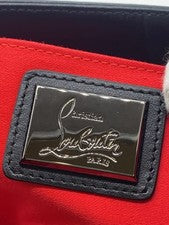 Christian Louboutin LOUBIPOSH NV CLUTCH CALF PARIS Studded Leather Black #QYKKR0