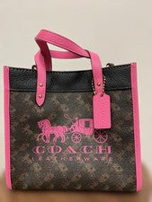 COACH Horse and Carriage Tote Bag, Pink, Handbag #QY0W8Q
