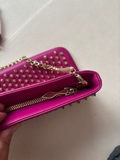 Christian Louboutin Studded Shoulder Bag/Clutch Bag, Pink #QY1XGE