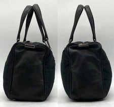 CHANEL bag, chocolate bar handbag, leather/nylon, black, Coco mark, No. #QYHEME