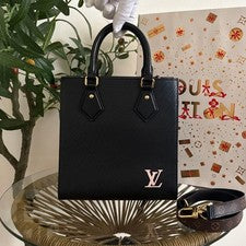 LOUIS VUITTON LOUIS VUITTON Sac Plat Shoulder Bag Handbag Epi Black #QYB5D6