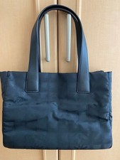 Pre-Owned once: CHANEL black New Travel Line nylon tote bag #QYK5ZT