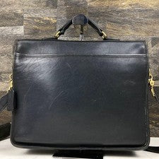 Old Coach Metropolitan A4 size turn-lock 2-way leather bag, black #QYBL2Z
