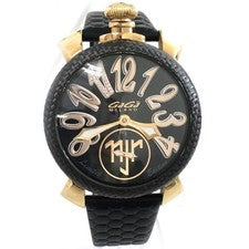 GaGa Milano Manuale 48mm Neymar Jr Ltd 500 Diamond 0.10ct Gold #QYABLC