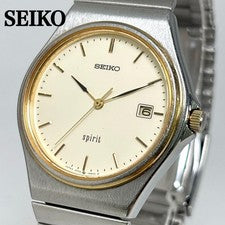 1981 Seiko Spirit Dress Watch with Date Display #QYC082