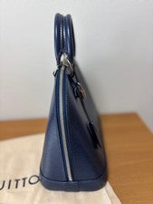 LOUIS VUITTON Alma Navy Epi Leather Handbag #QYDYOL