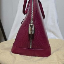 LOUIS VUITTON Epi Leather Boston Bag, Pink Red Women #QYIV5B