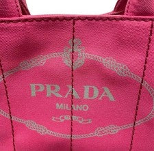 PRADA Canapa handbag with shoulder strap (2-way) Pink Canvas #QYETFJ