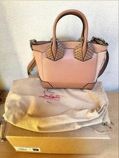 CHRISTIAN LOUBOUTIN Eloise Small Beige Leather 2-Way Bag #QYK67S