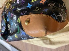 LOUIS VUITTON Black Multicolor Handbag Leather Women #QYH620