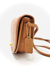 COACH Old Coach Half Moon Shoulder Bag, Leather, Brown, USA #QYI8LM