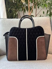 TOD'S quilted design handbag Black Women #QYI8PP