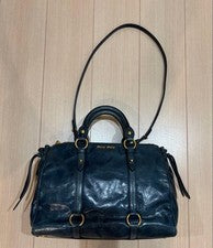 miu miu 2way handbag navy
