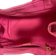 PRADA Canapa handbag with shoulder strap (2-way) Pink Canvas #QYETFJ