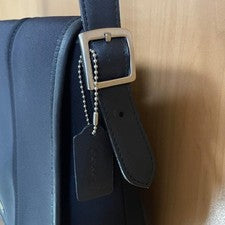 COACH OLD COACH 6227 Shoulder Bag A4 Nylon x Leather Black #QY4QEG