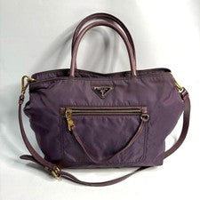 PRADA Nylon Purple Shoulder Bag #QYGB4T