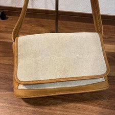 COACH Old Coach Canvas x Leather Shoulder Bag, Made in USA #QY8LBP