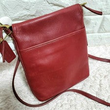 COACH Old Coach COACH Flap Shoulder Bag Sacoche Red #QY3NO0