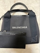 BALENCIAGA Navy Cabas XS Black #QYJRBA