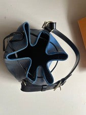LOUIS VUITTON Epi Leather Bucket Bag, Blue Black Women #QYL8ZH
