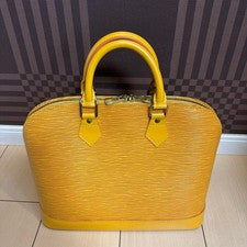 Louis Vuitton Epi Alma Handbag, Yellow #QYBDJI
