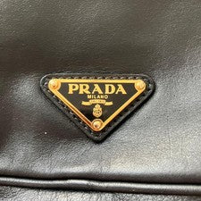 Prada black leather clutch; the leather inside was old and has been repl #QYDIDD