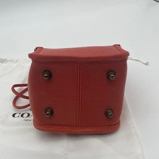 COACH Shoulder Bag, Clasp Closure, 2-Way, All Leather, Red #QY5DGN