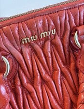 miu miu Miu Miu Matelasse 2way shoulder bag red